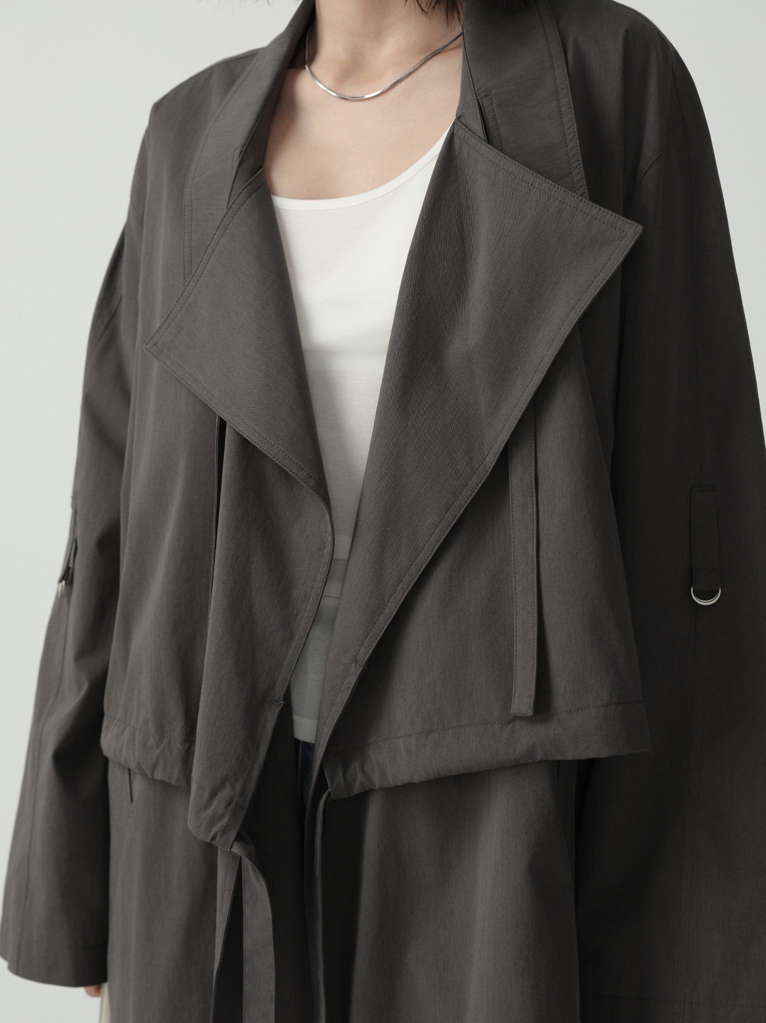 Oversize Minimalist Trench Coat for Women - Nettarei