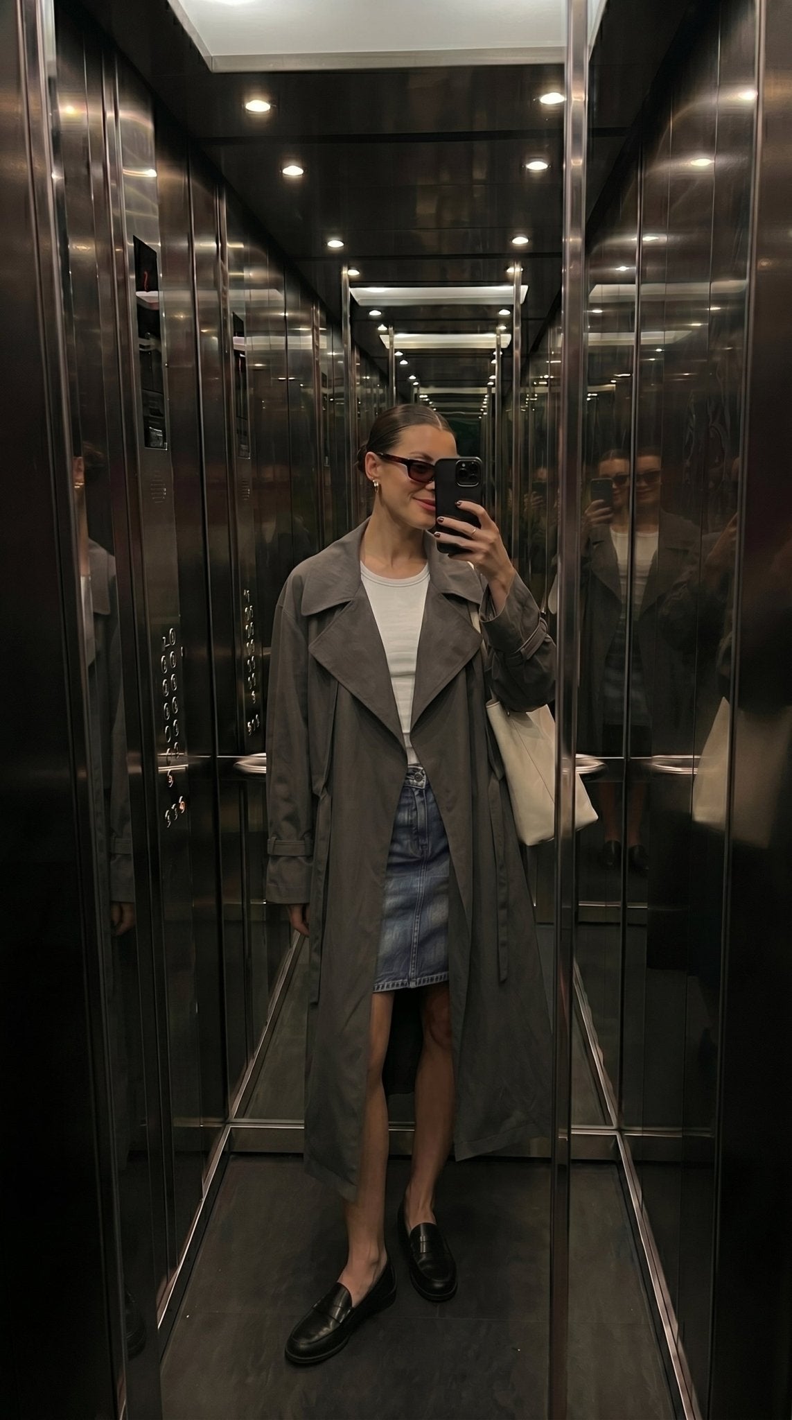 Oversize Minimalist Trench Coat for Women - Nettarei