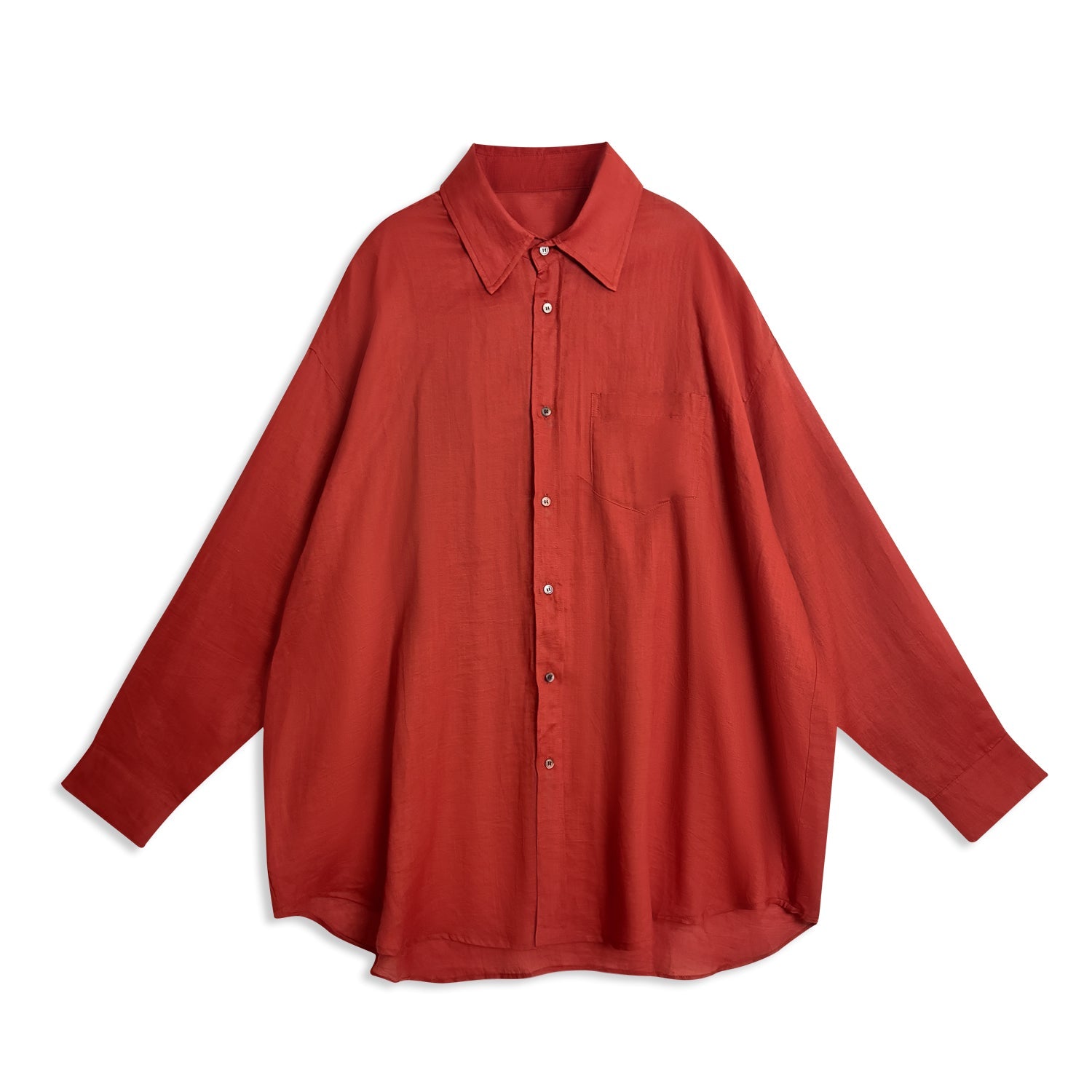 Oversized Minimalist Style Ramie Shirt - Nettarei