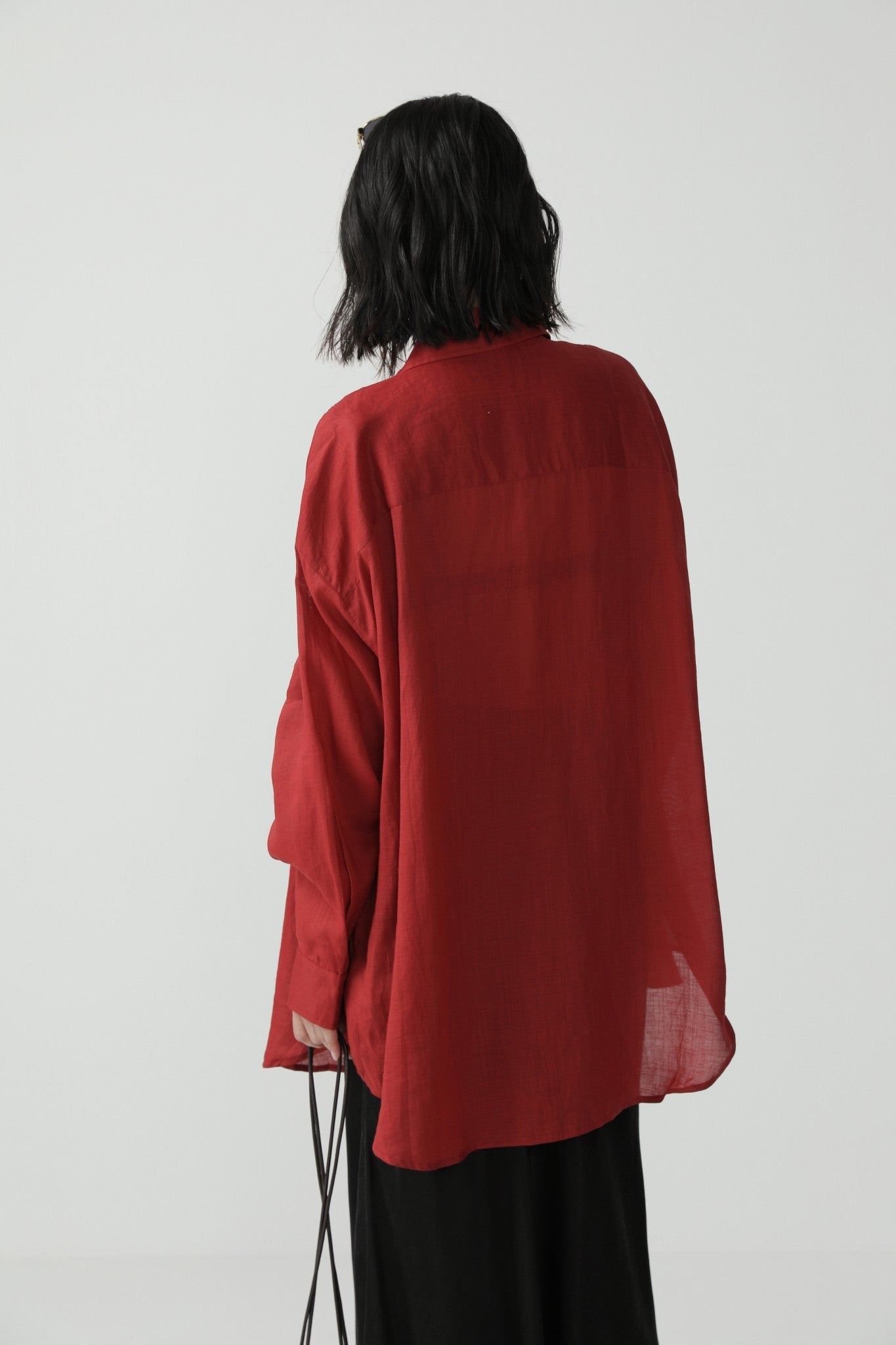 Oversized Minimalist Style Ramie Shirt - Nettarei