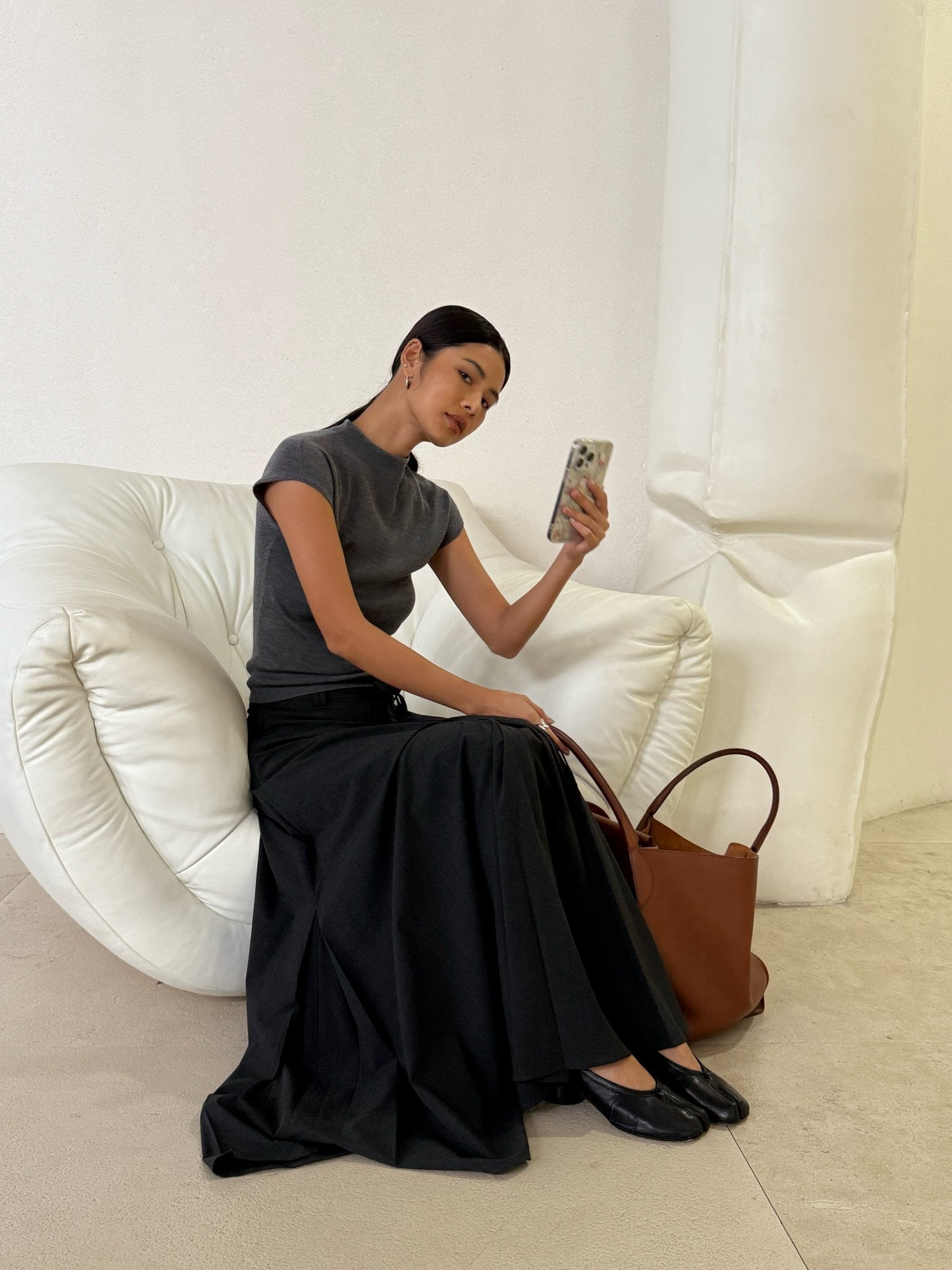 Relaxed A - line Skirt Workwear - Nettarei