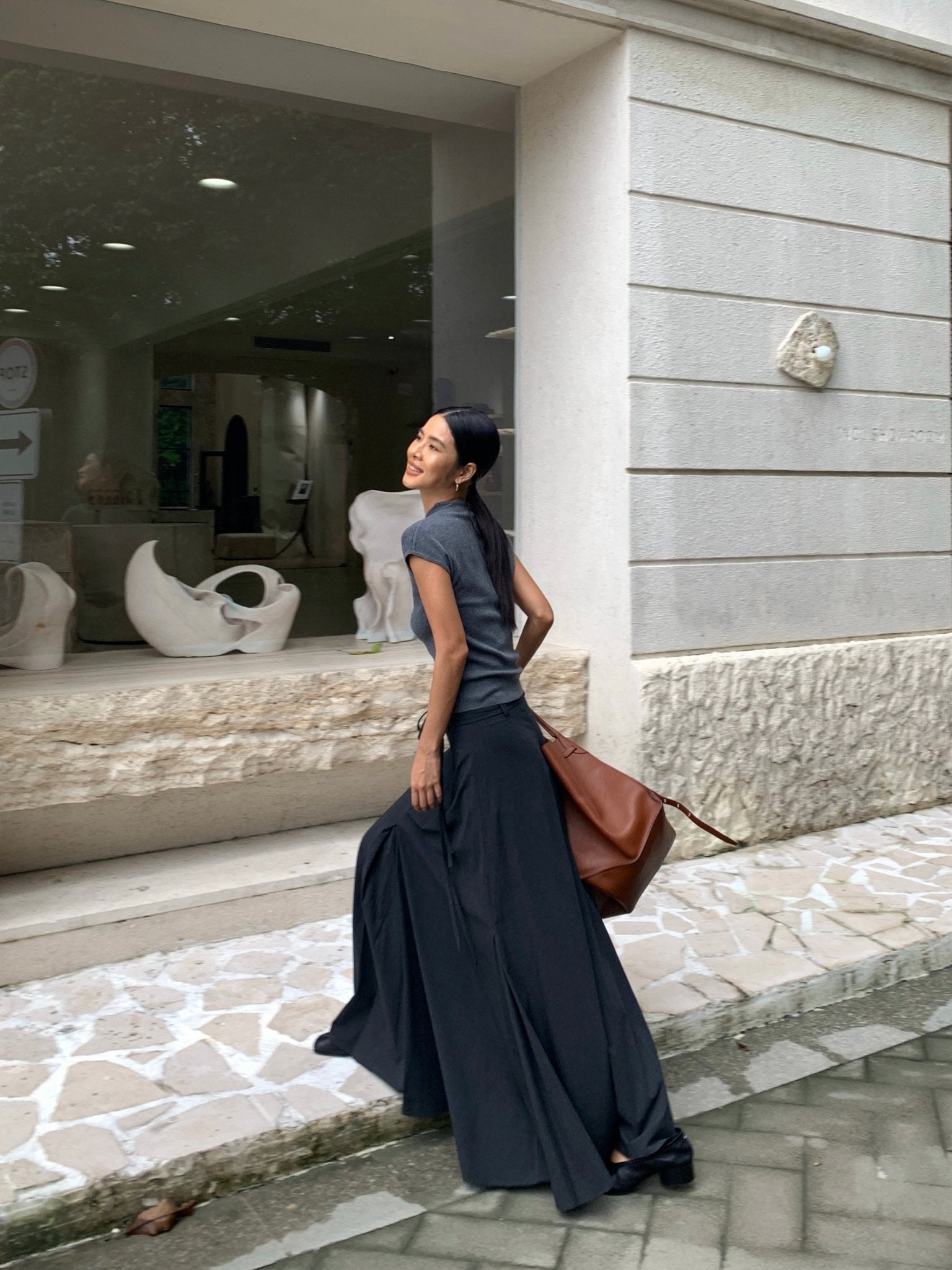 Relaxed A - line Skirt Workwear - Nettarei