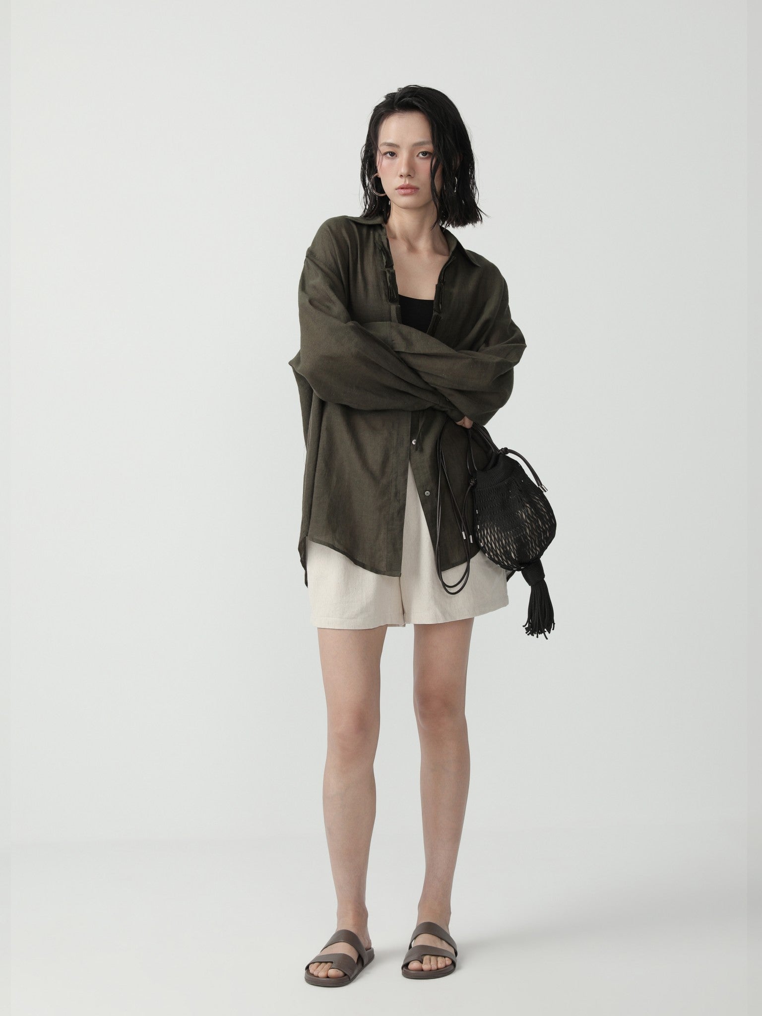 Relaxed Fit Minimalist Loose Shorts - Nettarei