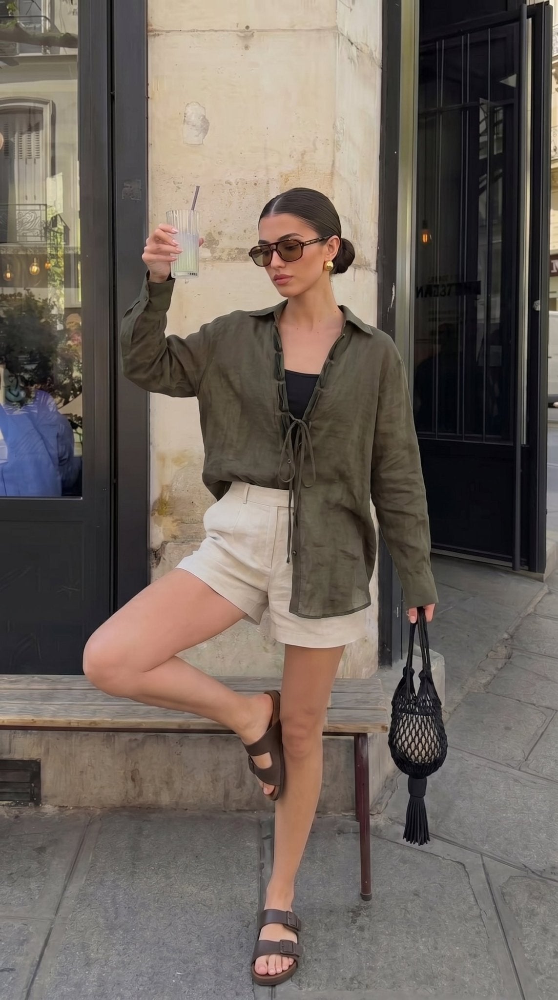 Relaxed Fit Minimalist Loose Shorts - Nettarei