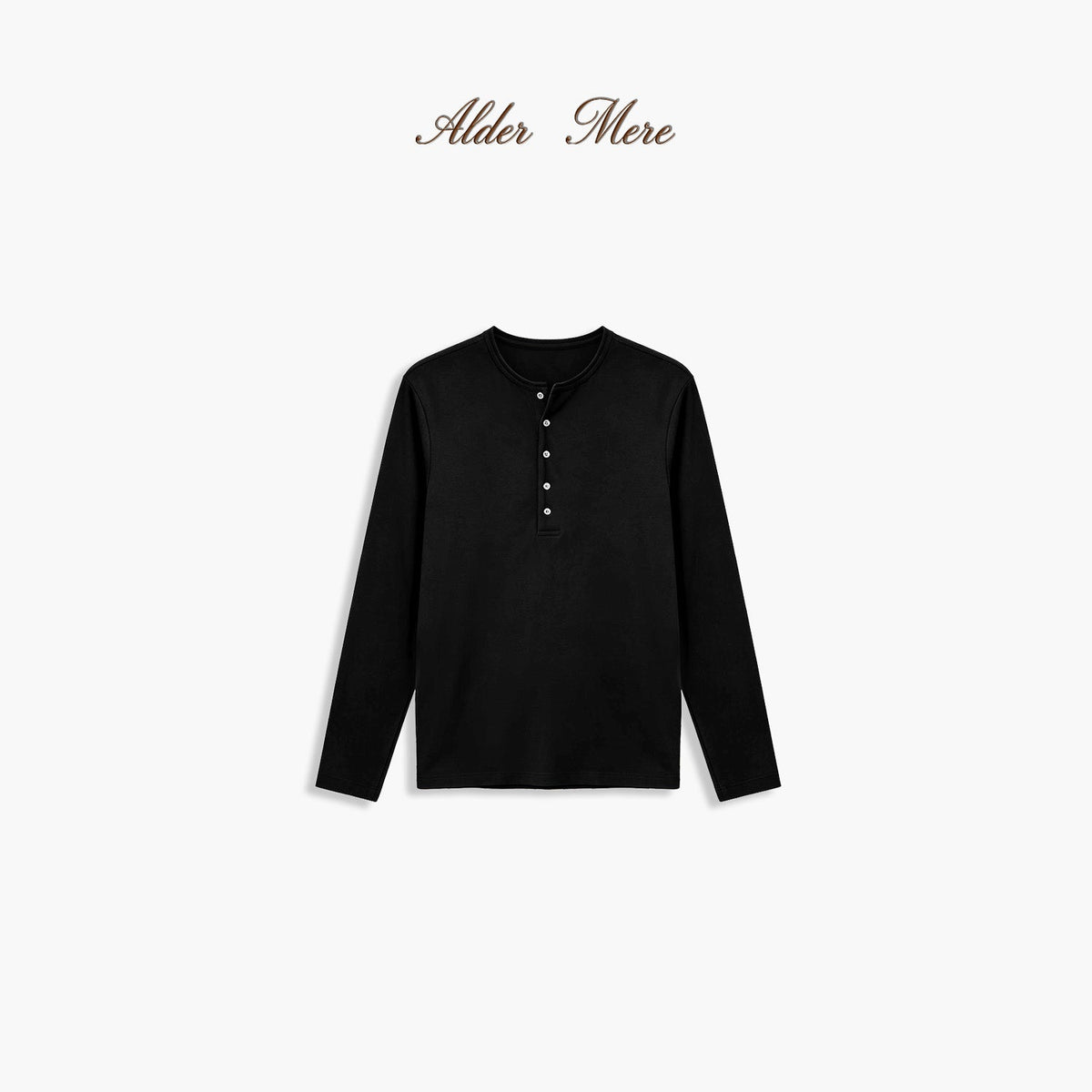 Relaxed Henley Long-Sleeve Tee – Breathable Viscose-Cotton Blend Top for Men - Nettarei