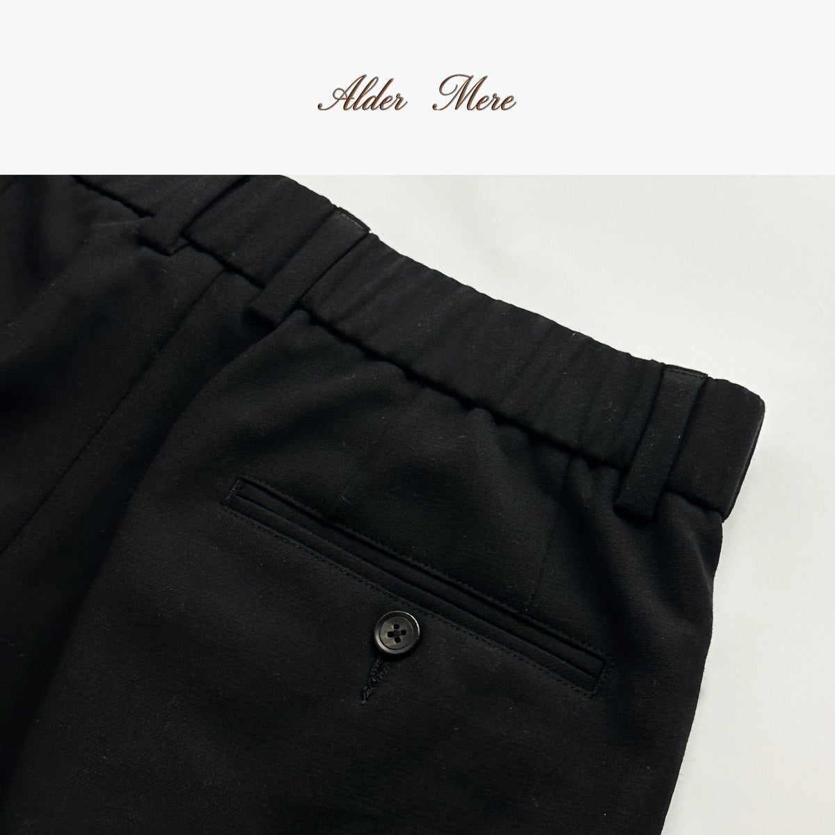 Relaxed Straight-Leg Trousers – Wrinkle-Resistant Wool-Blend Pants with Elastic Back Waist for Men - Nettarei
