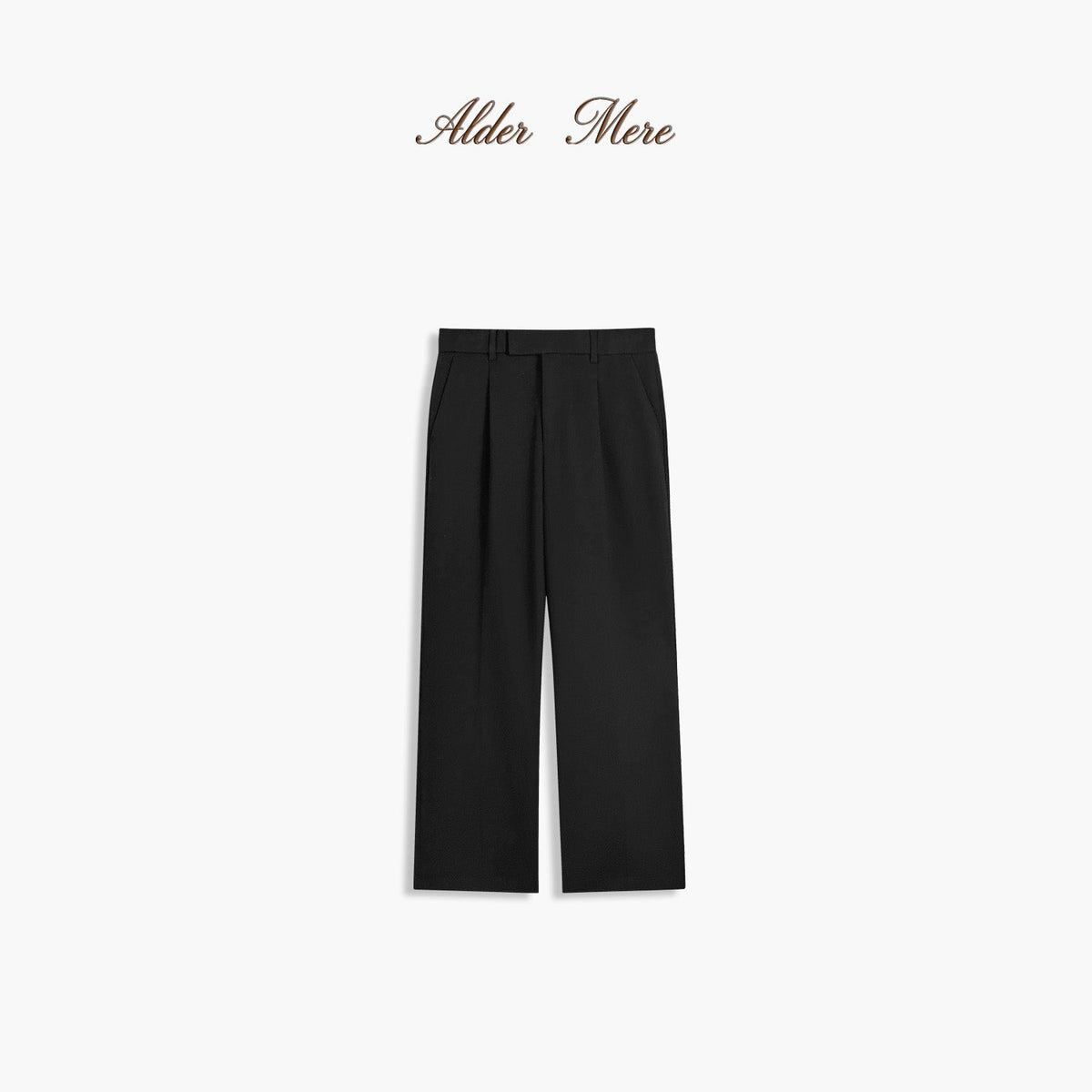 Relaxed Straight-Leg Trousers – Wrinkle-Resistant Wool-Blend Pants with Elastic Back Waist for Men - Nettarei