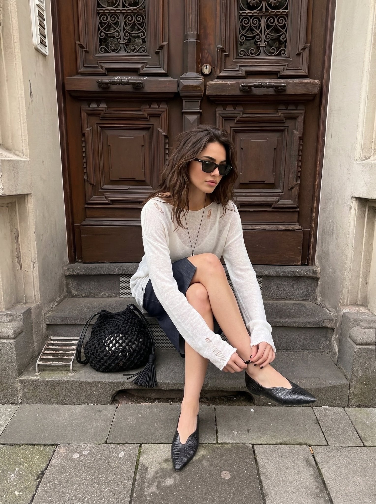 Sleek Denim Pencil Skirt for Women - Nettarei