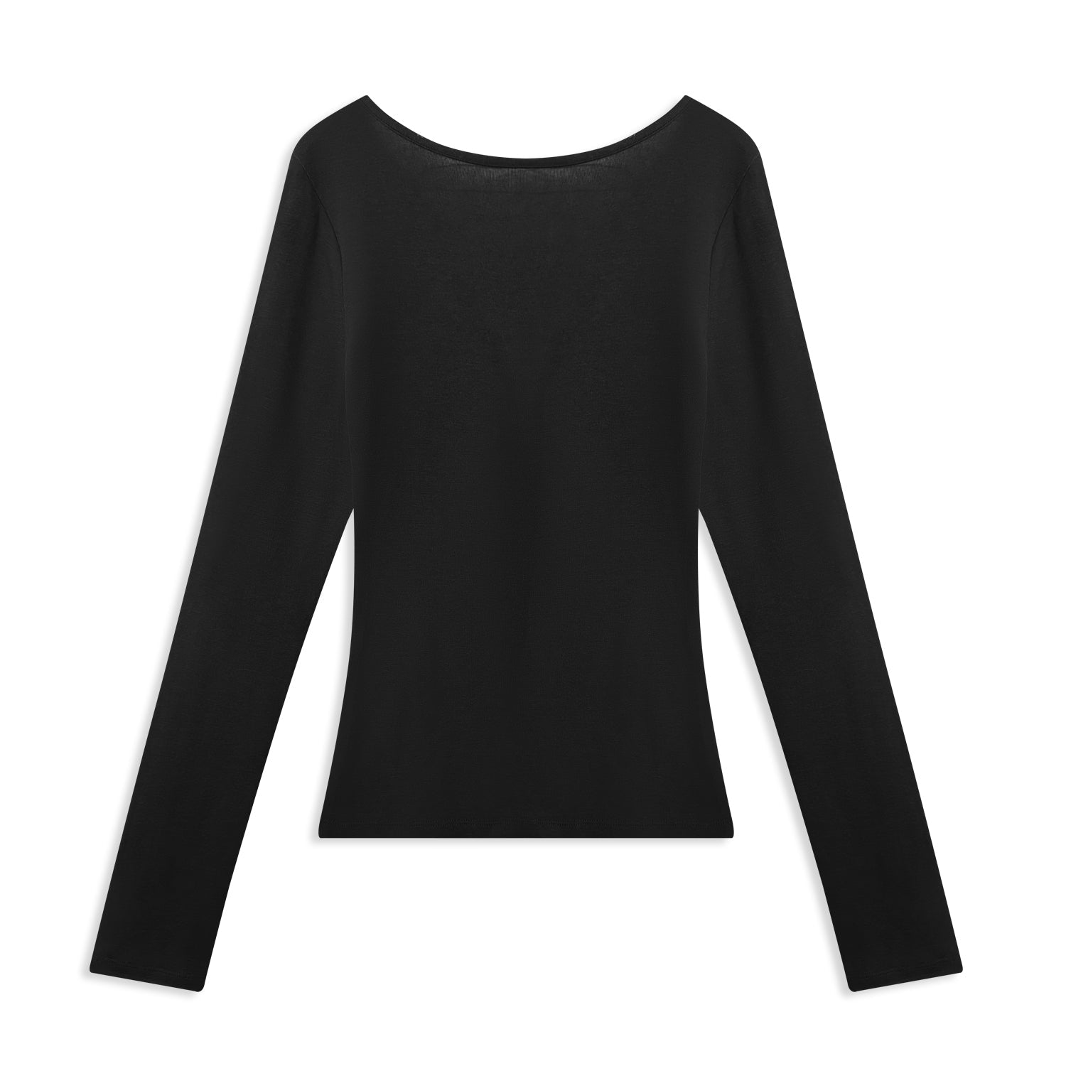 Sleek Fitted Batwing Top with Minimalist Charm - Nettarei