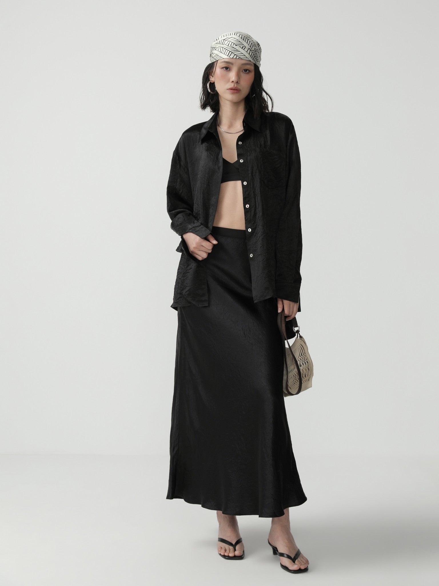 Sleek High - Waist A - Line Midi Skirt for Women - Nettarei