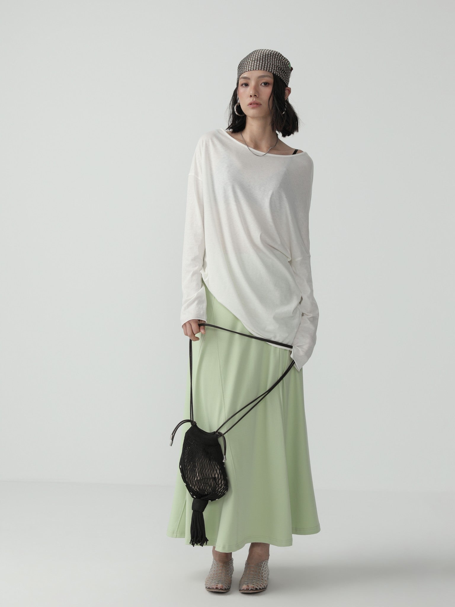 Sleek High - Waist Knit Skirt for Women - Nettarei