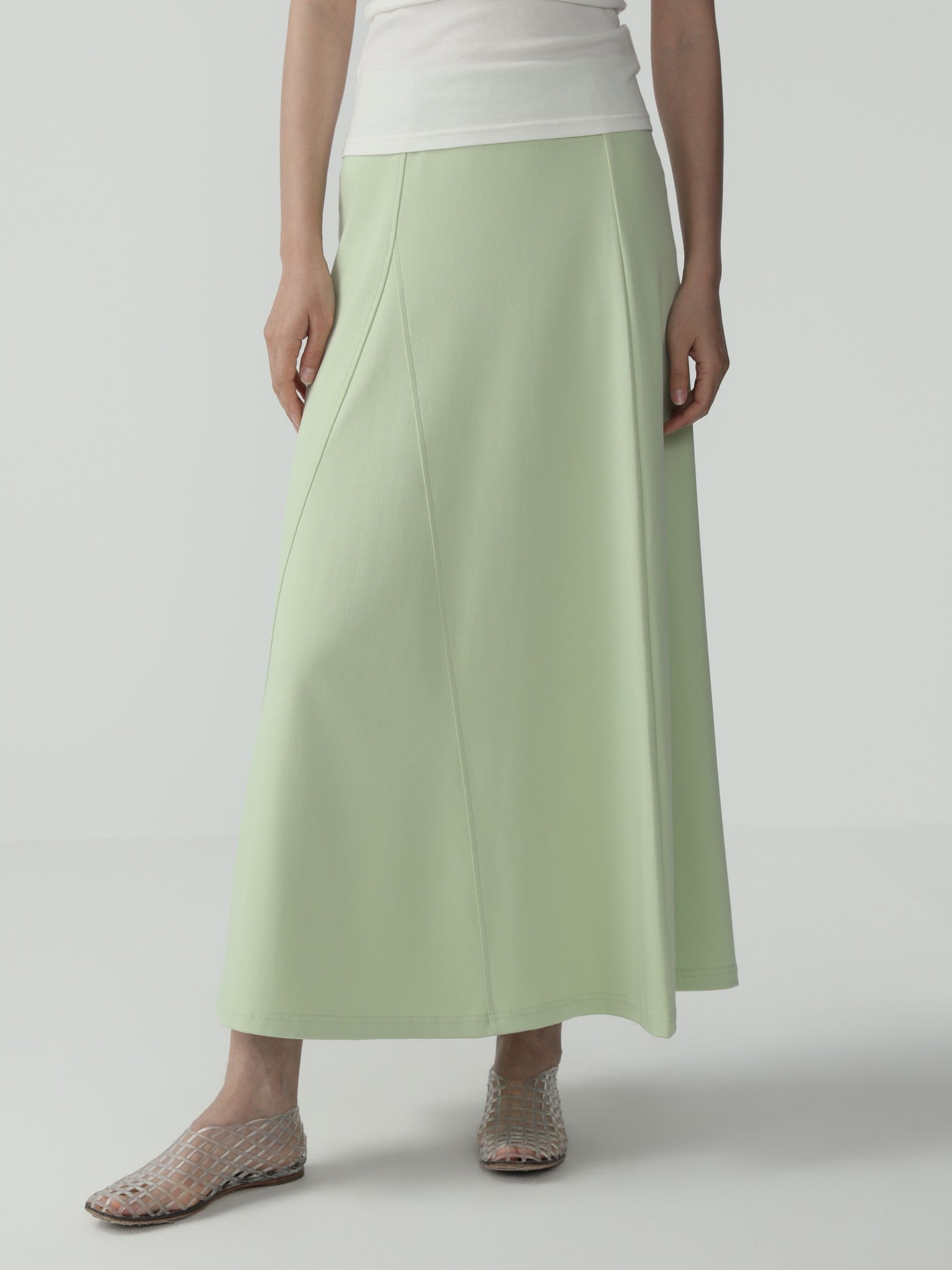 Sleek High - Waist Knit Skirt for Women - Nettarei