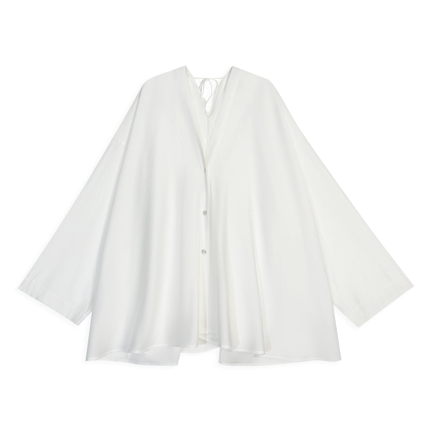 Sleek Minimalist Viscose Blend Poncho Cardigan - Nettarei