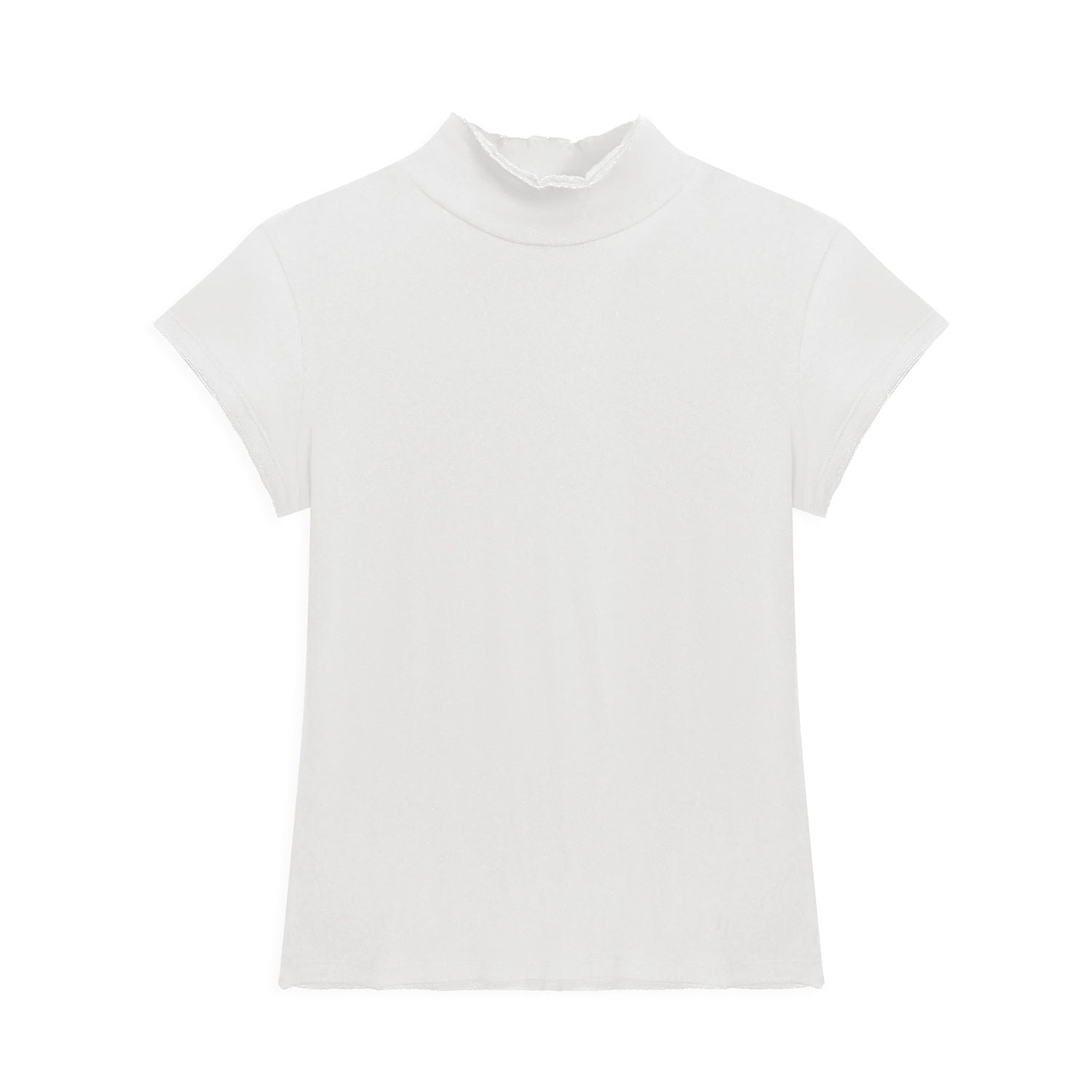 Slim Stretch Turtleneck Tee with Sleek Minimalist Design - Nettarei