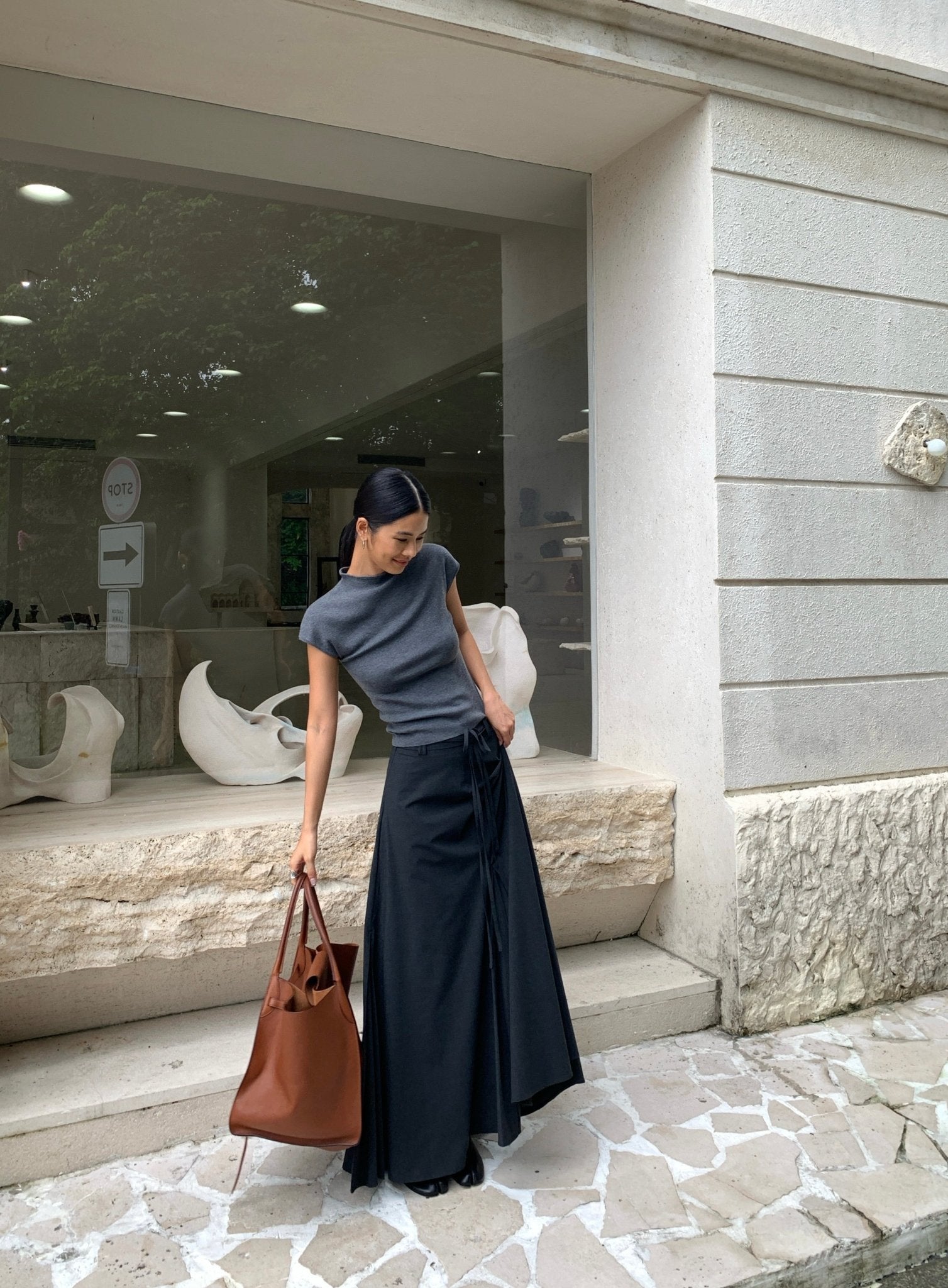 Soft Slim Sweater Tank - Nettarei