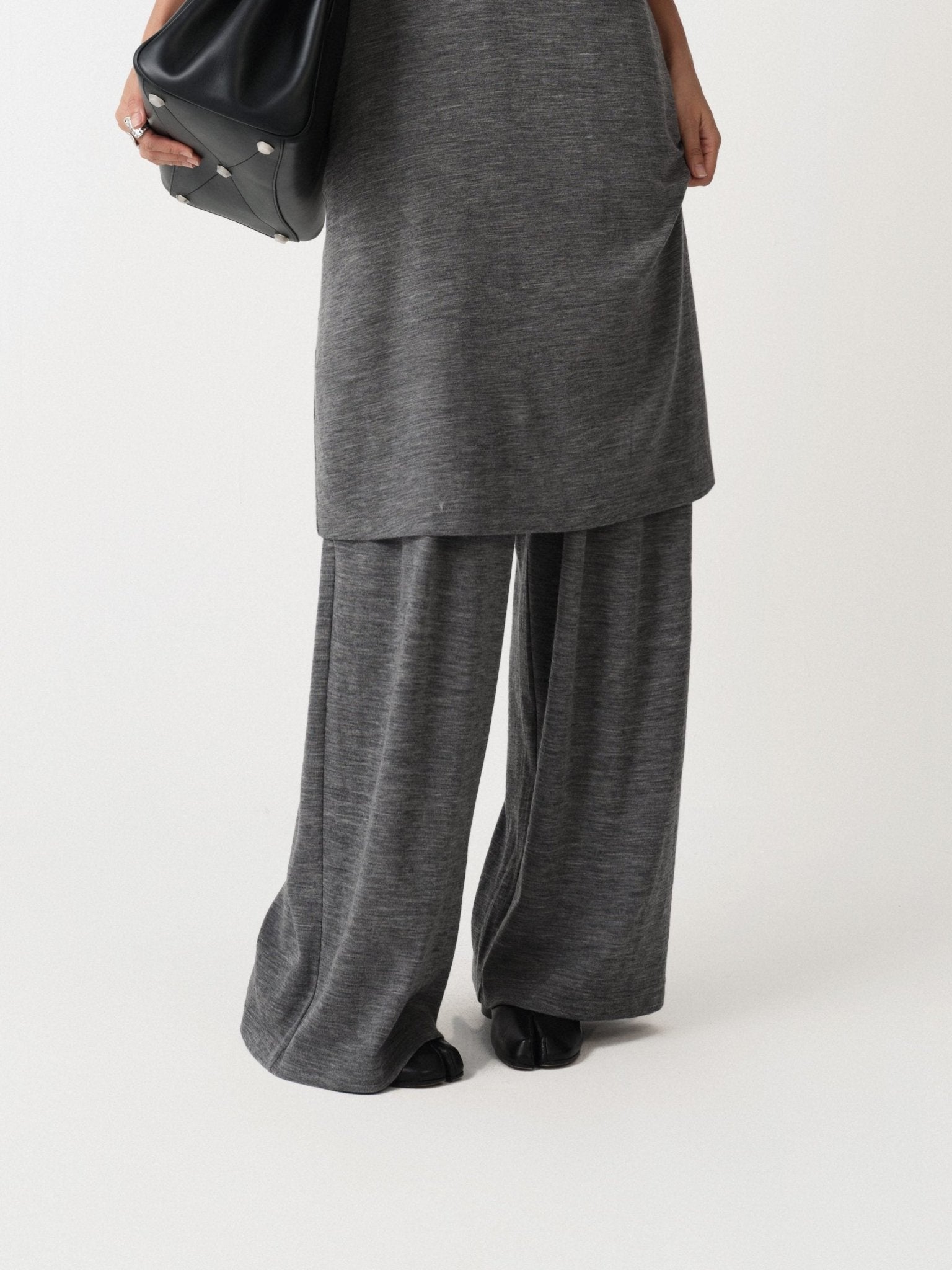 Soft Wool Wide - Leg Pants - Nettarei