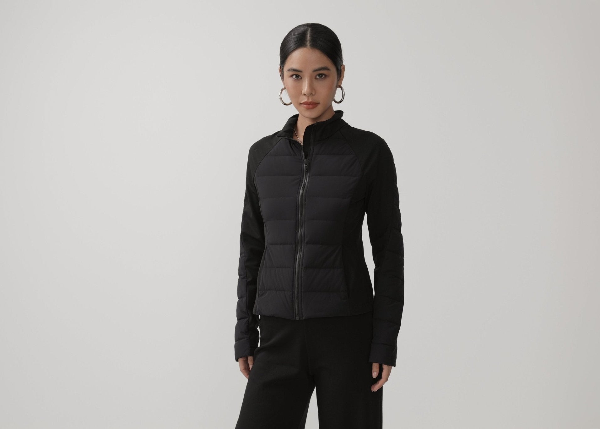 Tailored Stand - Collar Slim Zip Jacket - Nettarei