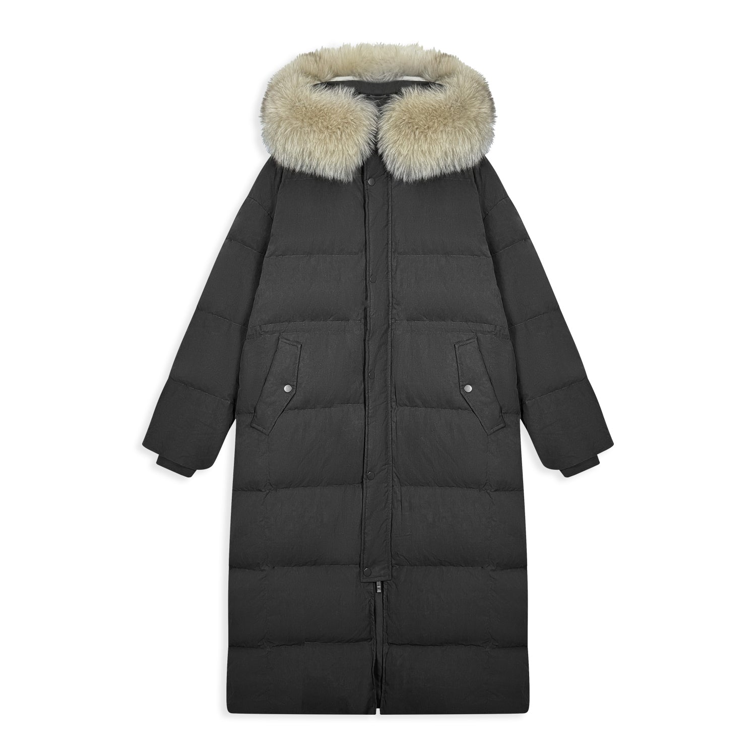 White Minimalist Long Parka - Nettarei