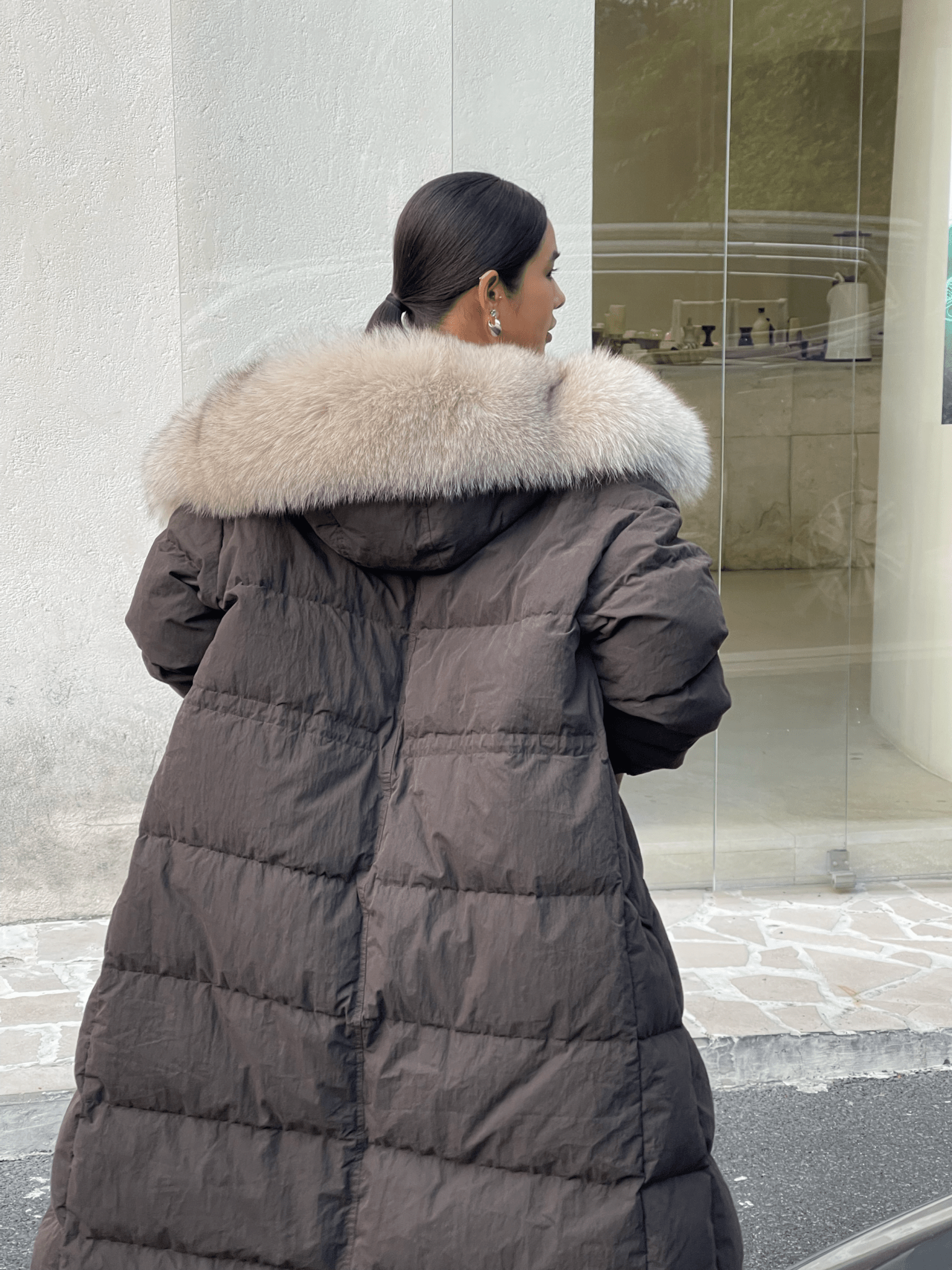 White Minimalist Long Parka - Nettarei